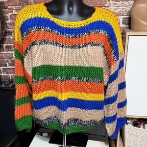Colorful Striped Women's Sweater